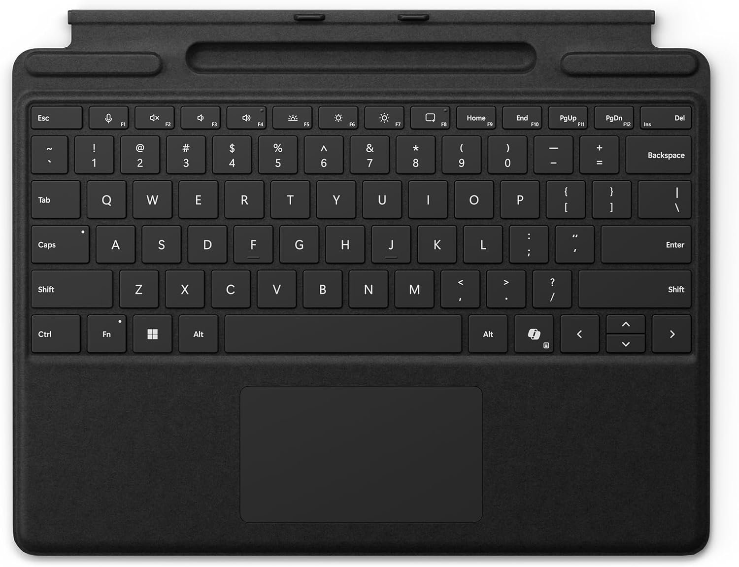 Microsoft Surface Pro Keyboard for Surface Pro Copilot+ (11th Edition), Pro 9 and 8 with Pen Storage, Alcantara Material, Black