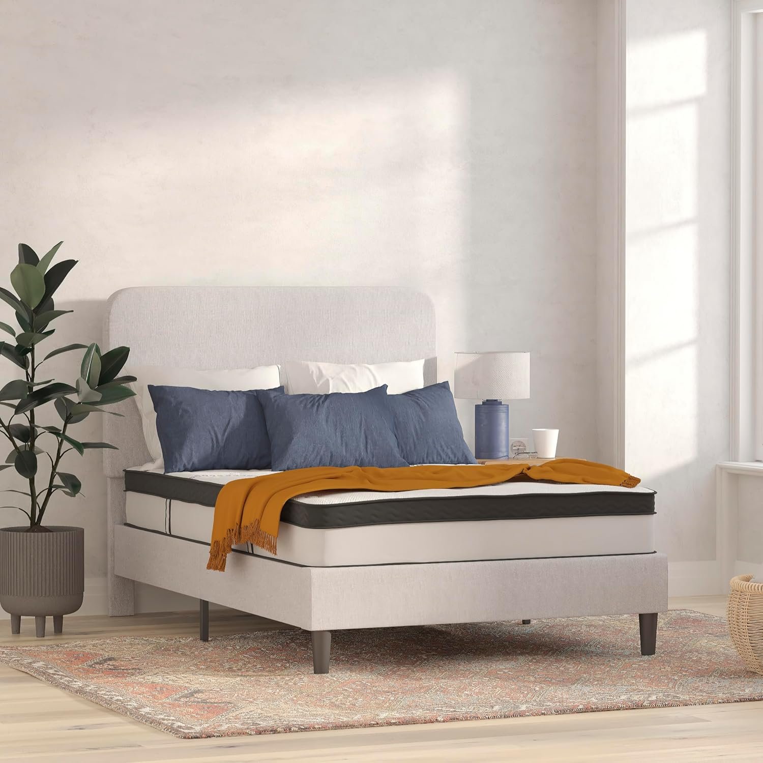 Flash Furniture Capri Comfortable Sleep 10" Hybrid Pocket Spring and Foam Mattress in a Box, Foam Pocket Spring Hybrid Mattress, Pressure Relief, Full